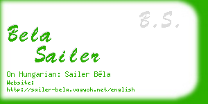 bela sailer business card